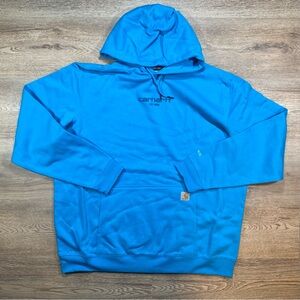 CARHARTT FORGE SWEATSHIRT MEN 2XL TALL RELAXED FIT LOGO GRAPHIC TS6655-M BLUE